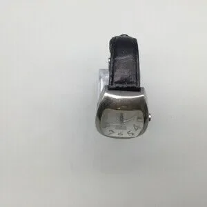 Silpada Designs Watch Women 31mm Silver Tone Date Black  Silpada Black Leather Strap Silver-Tone Dial Women’s Watch main image 1